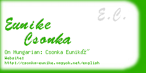 eunike csonka business card